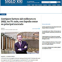 Garrigues factura 443 millones en 2022, un 7% ms, con Espaa como su principal mercado